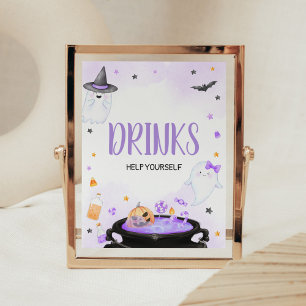 Oh Sheet Boo-y Halloween Baby Shower Drinks Poster
