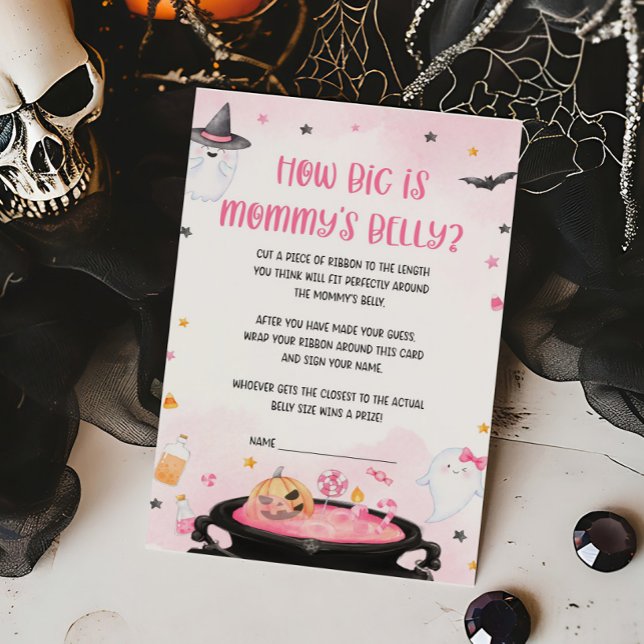 Oh Sheet Halloween Wie groß ist das Mommys Belly G (Pink Oh Sheet Baby Shower How Big is Mommys Belly Game)