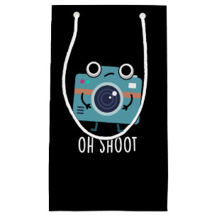 Oh Shoot Funny Fotografy Camera Pun Dark BG Kleine Geschenktüte