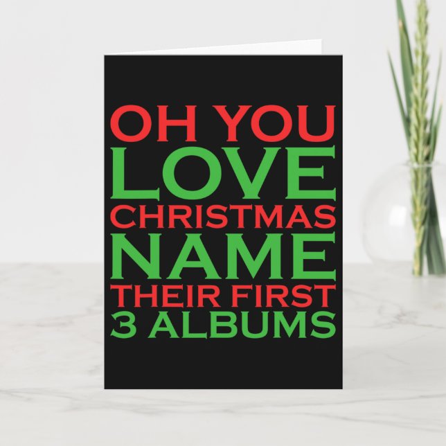 Oh, Sie Liebe Weihnachten Name ihre ersten 3 Alben Karte (Vorderseite)