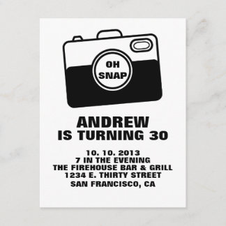 OH SNAP Birthday Einladung. Einladung