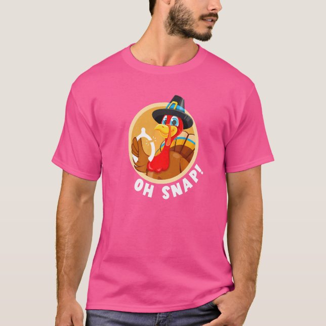 Oh Snap Erntedank Türkei Wishbone für Kinder Junge T-Shirt (Vorderseite)