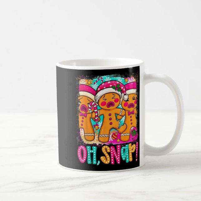 Oh Snap Funny Christmas Gingerbread Man Xmas Cooki Kaffeetasse (Rechts)