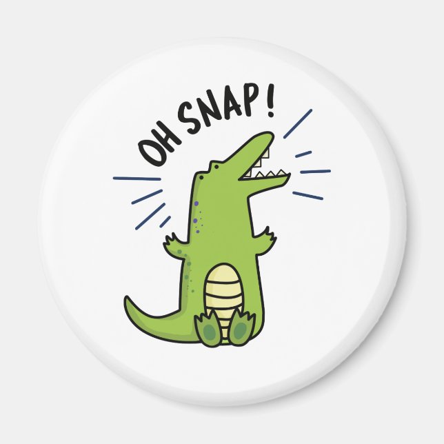Oh Snap Funny Snapping Crocodile Puff Magnet (Vorne)