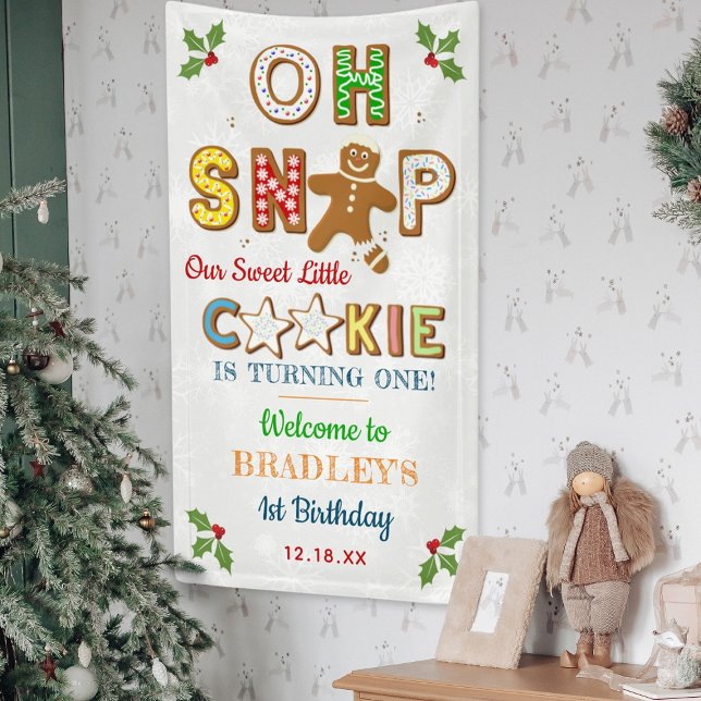 Oh Snap! Gingerbread Cookie Any Age Birthday Banner (Von Creator hochgeladen)