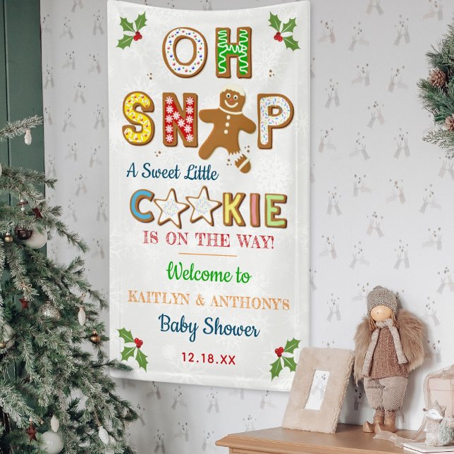 Oh Snap! Gingerbread Cookie Baby Shower Welcome Banner (Von Creator hochgeladen)