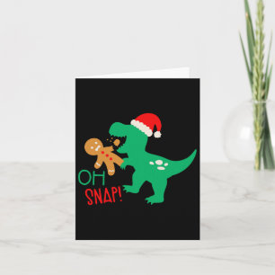Oh Snap Gingerbread Dinosaur Weihnachtsfest Karte