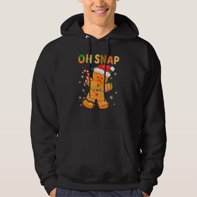Oh Snap Gingerbread Man Christmas Cookie Costume B Hoodie (Vorderseite)