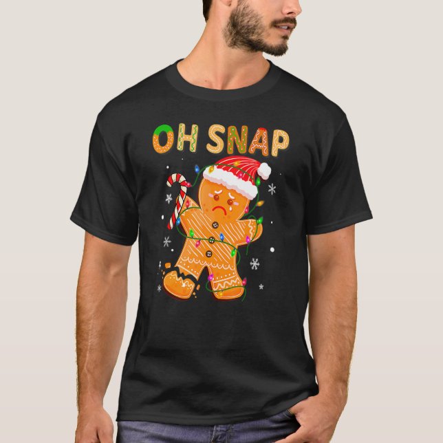 Oh Snap Gingerbread Man Christmas Cookie Costume B T-Shirt (Vorderseite)