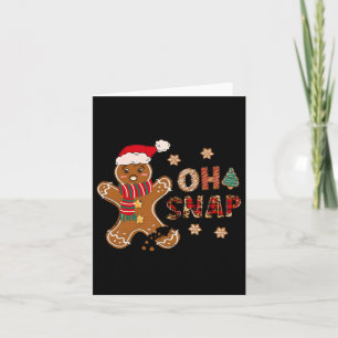 Oh Snap Gingerbread Mann Frohe Weihnachten Weihnac Karte