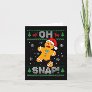 Oh Snap Gingerbread Mann Weihnachtslustig Keks häs Karte