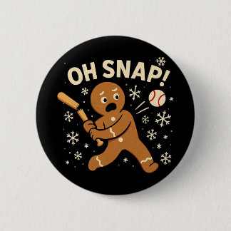 Oh Snap Gingerbreadman Christmas Sell _1  Button