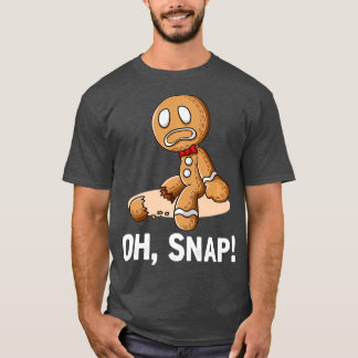 Oh Snap Gingerbrei Cookie Man Broken Leg Ampu T-Shirt