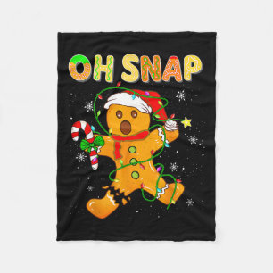 Oh Snap Gingerbrett Weihnachten Weihnachten Weihna Fleecedecke