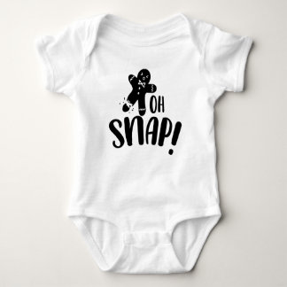 Oh Snap Gingerbrot Cookie Holiday Baby Strampler