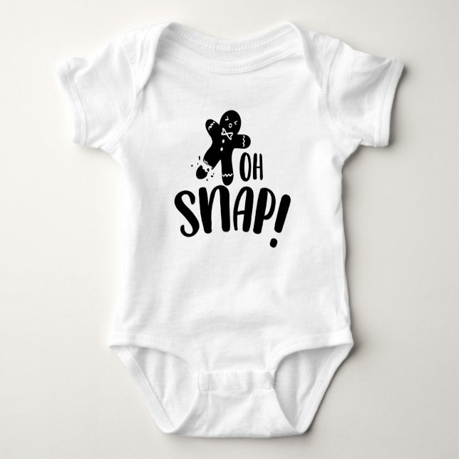 Oh Snap Gingerbrot Cookie Holiday Baby Strampler (Vorderseite)