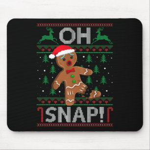 Oh Snap Gingerbrot Mann Weihnachtsweihnachtsgebäck Mousepad