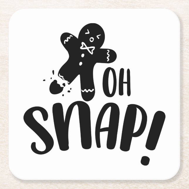Oh Snap Holiday Rechteckiger Pappuntersetzer (Vorderseite)