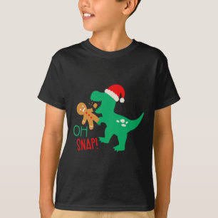 Oh Snap Lebkuchen Dinosaur Weihnachtsmann Weihnach T-Shirt