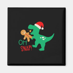 Oh Snap Lebkuchen-Dinosaurier Weihnachtsmann Weihn Magnet