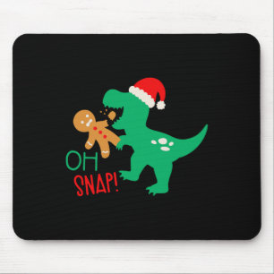 Oh Snap Lebkuchen-Dinosaurier Weihnachtsmann Weihn Mousepad