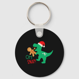 Oh Snap Lebkuchen-Dinosaurier Weihnachtsmann Weihn Schlüsselanhänger
