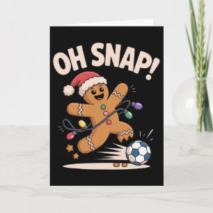 Oh Snap Lebkuchen Fußball Lustiges Weihnachten für Karte