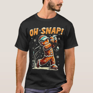 Oh Snap Lebkuchen-Golfer Golf-Weihnachten Golfen T-Shirt