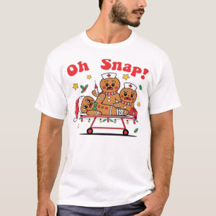 Oh Snap Lebkuchen-Schulkrankenschwester Weihnachts T-Shirt