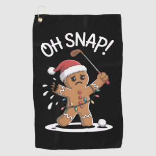 Oh Snap Lebkuchenmann Golfer Golf Weihnachten Xmas Golfhandtuch