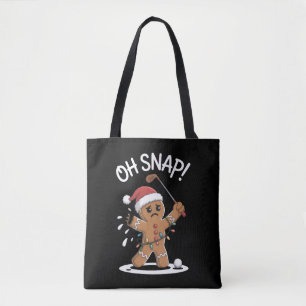 Oh Snap Lebkuchenmann Golfer Golf Weihnachten Xmas Tasche