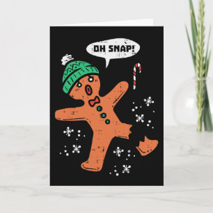 Oh Snap Lebkuchenmann Lustiger Weihnachten Xmas Mä Karte