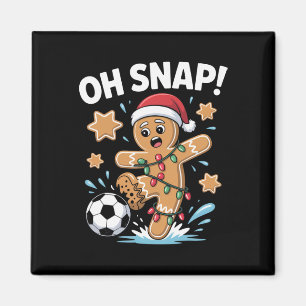 Oh Snap Lebkuchenmann Weihnachten Fußball Schlafan Magnet