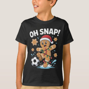 Oh Snap Lebkuchenmann Weihnachten Fußball Schlafan T-Shirt