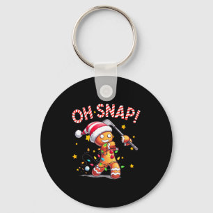 Oh Snap Lebkuchenmann Weihnachten Golfer Golf  Schlüsselanhänger