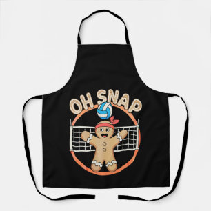 Oh Snap Lebkuchenmann Weihnachten Volleyball Xmas Schürze