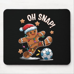 Oh Snap Lebkuchenmann Weihnachtsfußball 1 Mousepad