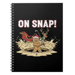 Oh Snap! Lustiger Gingerbread Mann Weihnachten Gol Notizblock