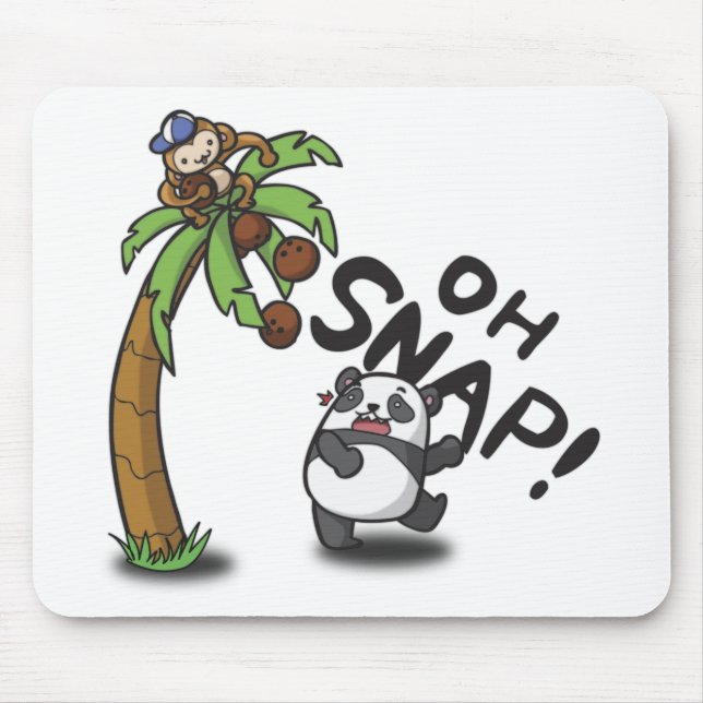 Oh Snap Panda & Affe Mousepad (Vorne)