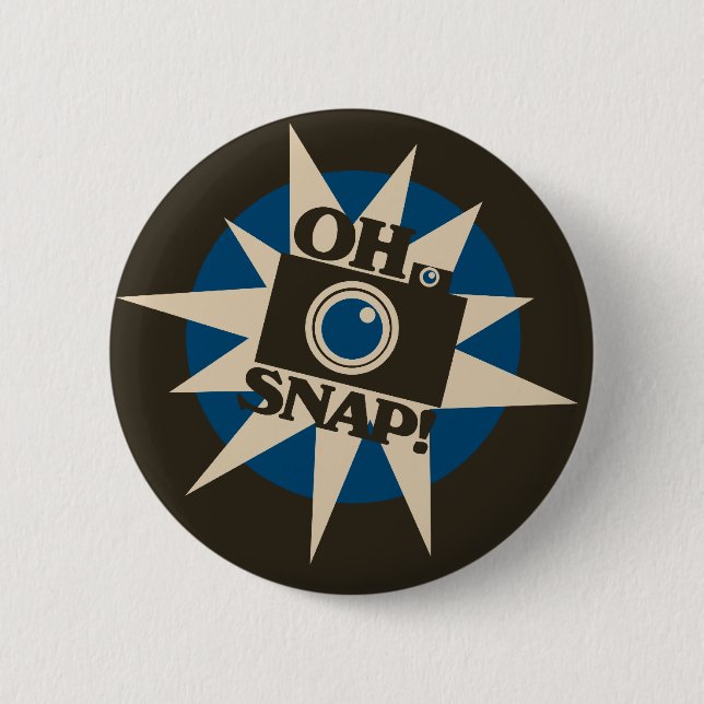 Oh Snap Retro-Kamera Button (Vorderseite)