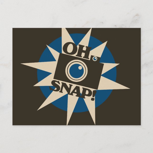 Oh Snap Retro-Kamera Postkarte (Vorderseite)