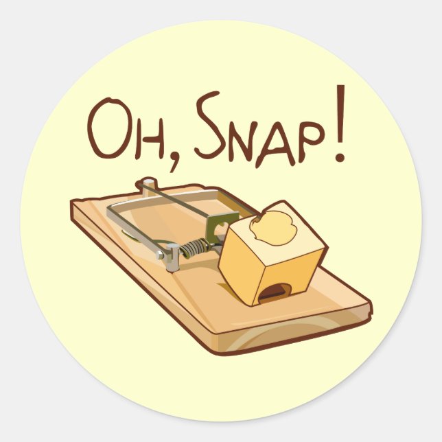 Oh, Snap! Runder Aufkleber (Vorderseite)