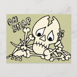 Oh Snap Skeleton Postkarte
