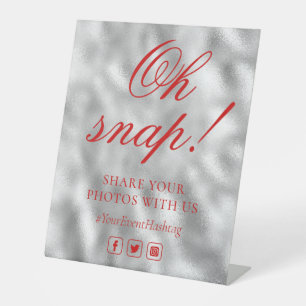 Oh Snap Social Media Chic Moderne Hochzeitsveranst Sockelschild