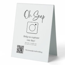 Oh Snap Table Top Sign