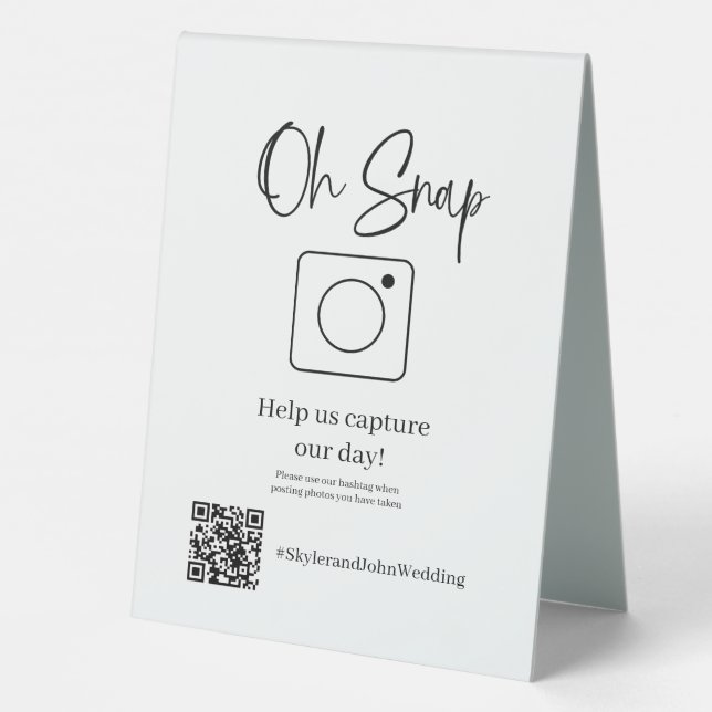 Oh Snap Table Top Sign Tischaufsteller (Rückseite)