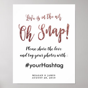 oh snap teile die liebe hochzeits-schild poster