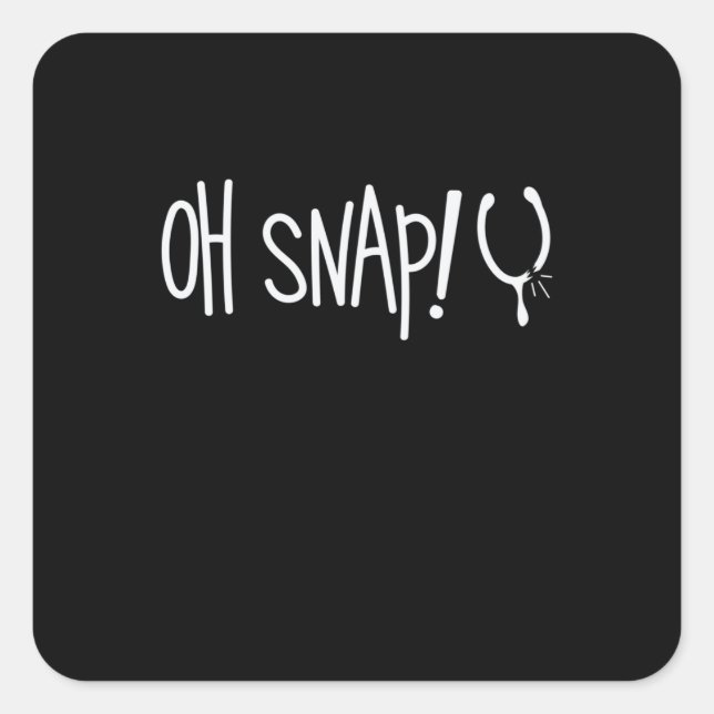 Oh Snap Truthahn USA Familienfest Erntedank Quadratischer Aufkleber (Vorderseite)