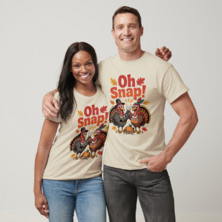 Oh Snap! Wishbone-Spiel Pilgerheimischer Truthahn T-Shirt