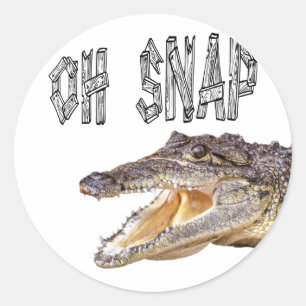 OH SNAP - Wut Gator Runder Aufkleber